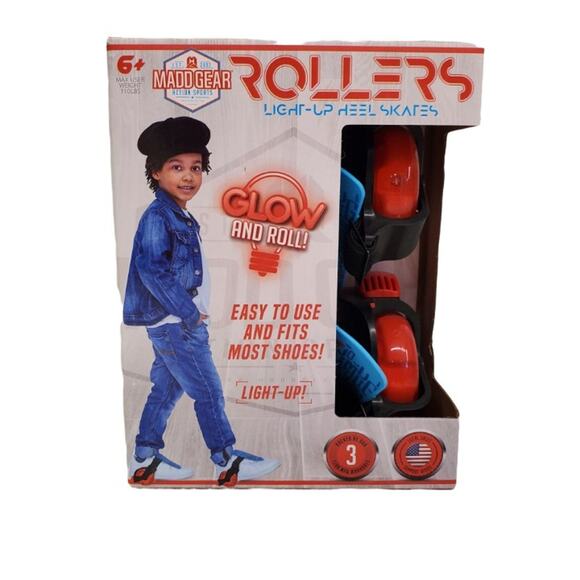Madd Gear Rollers Light Up Heel Skates for Childrens Shoes Action Skates - Picture 11 of 11